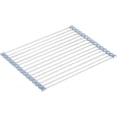 thumbnail image 2 of xianyou-Roll Up Dish Drying Rack, Over Sink Dish Drying Rack for Kitchen Sink Counter, Stainless Steel Wire Dish Drying Rack Kitchen Rolling Dish Drainer Foldable Sink Rack Mat for Vegetables Fruits(, 2 of 4