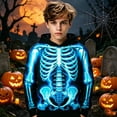 thumbnail image 2 of Weebloom Kids Halloween Hoodies For Boys Funny Skeleton Graphic Fleece Toddler Hoodie Pullover Tops,Size 4-14 Y, 2 of 5