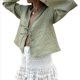 thumbnail image 3 of Blusas con Lazo Frontal para Mujer, Camisas de Y2K, Mangas Acampanadas, Cuello en V, Ropa para Salir, Blusas Casuales con Cordones. Verde S, 3 of 9
