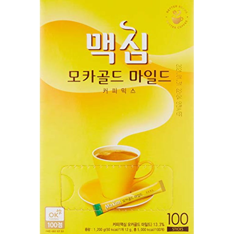 Denelchon, Maxim Mocha Gold Mild Coffee Mix, 12g 100pc, Korean