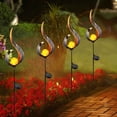 thumbnail image 3 of Lámpara De Césped Con Energía Solar Exquisita Luz De Calle De Tierra Varilla De Caña Ángel Llama Luna Lámpara Solar Led Decorativa Vidrio De Hierro Ip44 A Prueba De Agua Para Jardín Césped Pasarela Yuarrent HA026466-04, 3 of 5