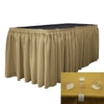 thumbnail image 1 of LA Linen Polyester Poplin Table Skirt 14 -Foot by 29-Inch Long with 10 L-Clips, Taupe, 1 of 1