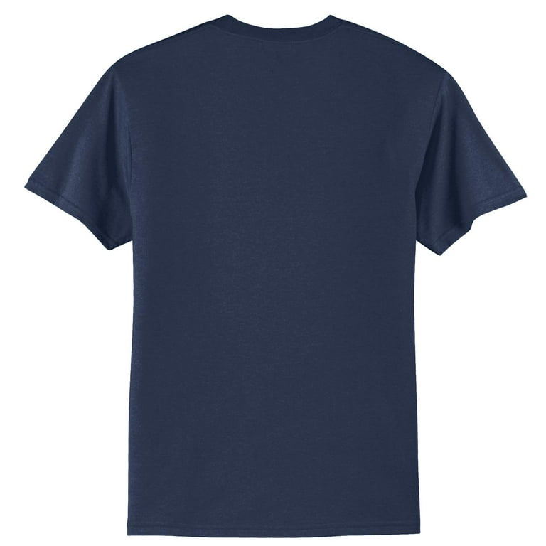 Mens Core Blend Cotton Polyester Tee Shirt Navy 6XL Walmart