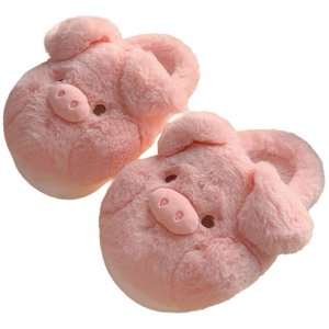 Women s Slippers Cute Pig Slippers Cartoon Slippers Animal Slippers Warm Slippers Winter Slippers Home Slippers Furry Slippers 38-39