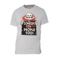 thumbnail image 1 of Los zombis para hombre eran la camiseta de manga corta de la gente - gris de Heather - X-Large Gravity Trading Camiseta de manga corta, 1 of 1