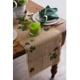 thumbnail image 3 of Shamrock Printed Jute Table Runner 14x108", 3 of 3