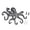 Iron color, variant on Artistic Iron Octopuses Shaped Hook For Home Kitchens Bathroom Office Decoration