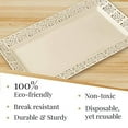 thumbnail image 4 of DISPOSABLE LACE TRAYS | for Upscale Wedding and Dining | 6 pc | Ivory | 14” x 7.5”, 4 of 5