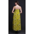 thumbnail image 2 of Bimba Robe Longue Maxi d'Été à Imprimé d'Oiseaux pour Femmes à Col en V, Tenue de Villégiature de Vacances - Petit, 2 of 6