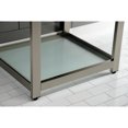 thumbnail image 3 of Kingston Brass VWP2522W8B8 Quadras 25" Ceramic Console Sink with Steel Base and Glass Shelf (8-Inch, 3-Hole), White/Brushed Nickel, 3 of 7