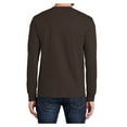 thumbnail image 2 of Yellow Rooster Men's Long Sleeve Essential T-Shirt Dark Chocolate Brown 2XL, 2 of 6