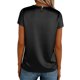 thumbnail image 2 of TaTaai Women's Lightweight Satin Blouse Round Neck Short Sleeve Business Casual Wear Sheen Fabric Office T-shirt Style Top Gift, 2 of 6