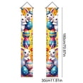 thumbnail image 3 of AURIGATE Easter Porch Door Banner 11.81x70.87in, Single Piece Polyester Easter Door Couplet with Bunny & Colorful Egg Design, Spring Easter Front Door Porch Decor for Home Holiday Party Supplies, 3 of 6