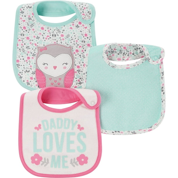 Child of Mine by Carter's Newborn Baby Girl 3 Pack Bibs
