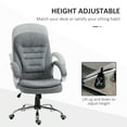 thumbnail image 4 of Vinsetto High Back Home Office Chair Executive Computer Chair with Adjustable Height, Upholstered Thick Padding Headrest and Armrest - Gray, 4 of 10