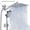 Chrome, variant on Shower Head, High Pressure Rain/Hand Shower Combination with 11 Extended Arm, 9 Settings, Leak Proof Shower Head with Stand, Height/Angle Adjustable, Chrome Plated, Matte Black