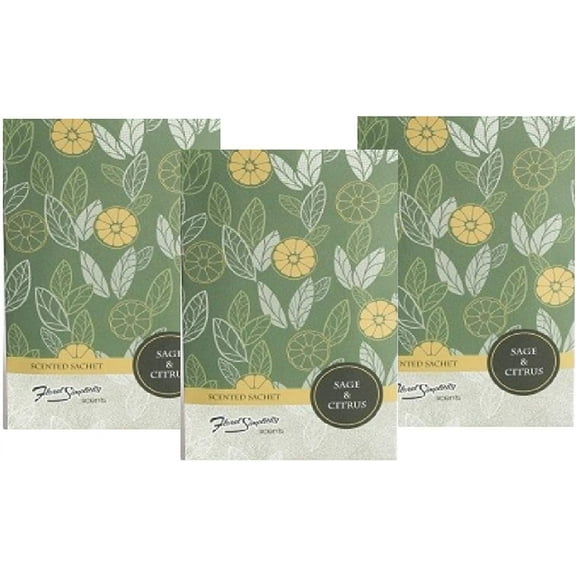 FloralSimplicity Sachets Sage and Citrus Scented Sachets Pack of 3