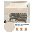 thumbnail image 5 of Pinypikaka 10'x8' Manual Retractable Awning, Waterproof Sun Shade Patio Awning, Heavy Duty Aluminum Frame, 280g Polyester Fabric, Adjustable Roll Out Awning for House, for Deck, Porch, 5 of 7
