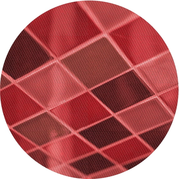 Ahgly Company Indoor Round Patterned Chilli Pepper Red Area Rugs, 6' Round