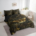 thumbnail image 3 of Castle Fairy Boho Animal Moth Twin Bedding Sets 7-Piece for Children Teenagers Adults,Black Golden Bedding Comforter Set Microfiber,Gothic Exotic Style Breathable Sheet Sets,Lightweight Room Decor, 3 of 8