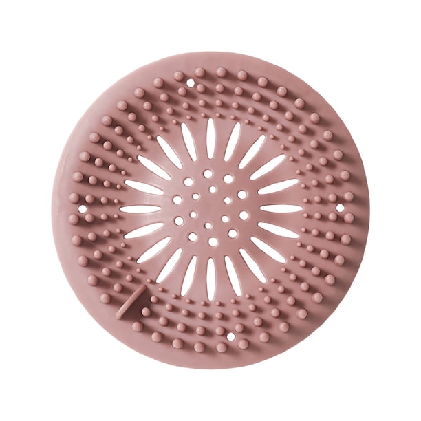 Filtro de desagüe para lavabo con cápsulas de enzimas desodorizantes para duchas con cabello largo y dueños de mascotas. Previene obstrucciones y malos olores. Aestivo | Rosa | AESTIVO