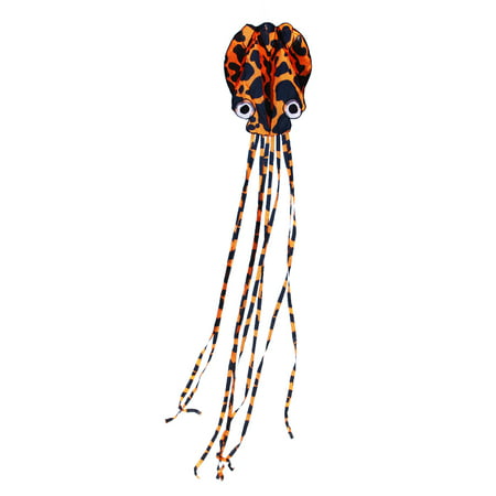 80cm x 400cm / 2.6 x 13feet Frameless Octopus Parachute Stunt Kite Single Line Soft Parafoil Kite Outdoor Beach Fun