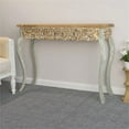 thumbnail image 2 of Vintage Rustic Wooden Console Table with Carved Details, 49.21" Long, Distressed Finish, 1pc, 2 of 5