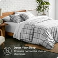 thumbnail image 2 of Bare Home Flannel Duvet Cover Set - 100% Flannel Cotton - Double Brushed - Twin/Twin XL, Tartan Plaid, 2 of 6