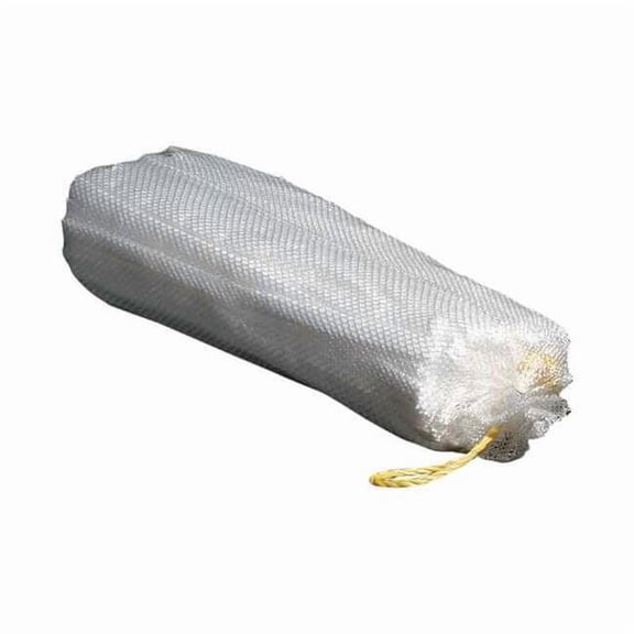 Pig Sorbent Sock, 10 gal, 5 in x 18 in, Oil, White, 12 PK SKM411