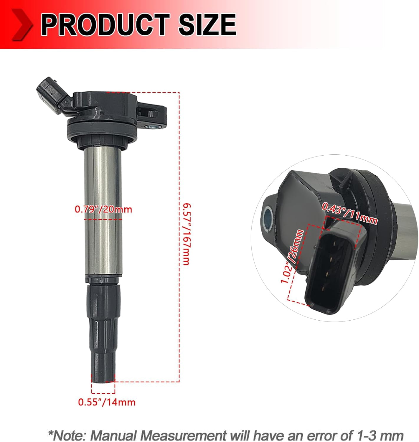 Ignition Coil Pack Set of 4 Compatible with Toyota Corolla Matrix Prius Lexus CT200h Scion iM xD Pontiac Vibe 1.8L L4 2009-2017, Replace 90919-02258 90919-02252 UF596 UF619 C1714