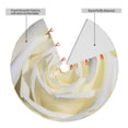 thumbnail image 4 of Kll 36" Christmas Tree Skirt White Rose Xmas Tree Skirts Mat For New Year Xmas Holiday Party Indoor Outdoor Home Decoration, 4 of 9