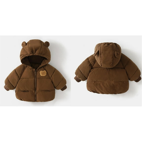 Toddler Winter Coat,Baby Girls Puffer Coat Bear Ear Cute Jackets Windproof Down Jacket for Baby Boys Child Down Jacket Baby Girl Clothes Winter