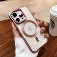 thumbnail image 1 of Matte Plating For Magsafe Magnetic Wireless Charge Case For iPhone 11 12 13 15 14 16 Pro Max Plus Soft Clear Shockproof Cover Red For iPhone 14 Plus, 1 of 6
