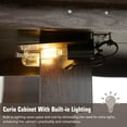 thumbnail image 4 of Miniyam Wood Lighted Curio Display Cabinet with Glass Door, Dark Walnut, 4 of 11