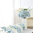thumbnail image 4 of Silk Hydrangea Heads with Stems Artificial Flowers Heads for Home Wedding Decor,Pack of 10 (Sky Blue), 4 of 5