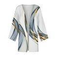 thumbnail image 4 of Long Sleeve Cardigans for Women Lightweight Floral Print Open Front Long Sleeve Casual Loose Thin Pockets Shrugs for Dresses, 4 of 5