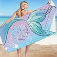 thumbnail image 4 of YAOMOBB Beach Towel Soft Mermaid Pattern Beach Towel Absorbent Microfiber Towel for Daily Use, 4 of 5