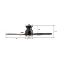 thumbnail image 5 of 48" Smaair Flush Mount Ceiling Fan with Dimmable LED Remote 10 Speed DC Motor Reversible Blade, 5 of 9