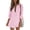 Pink, variant on Women Beach Cover Shirt Button Up Shirt Summer Top Long Sleeved Bikini Swimsuit Top