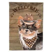 Carolines Treasures CK6340GF Longhaired Chihuahua Country Dog Flag Garden Size Small multicolor