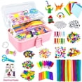 thumbnail image 1 of Kit de suministros de artesanía VLUSSO DIY Kids Crafts para niñas de 4 a 9 años, 1 of 7