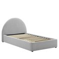 thumbnail image 3 of Platform Bed Frame, Twin Size, Grey Gray, Fabric, Bedroom, Modern Contemporary HB36777, 3 of 9