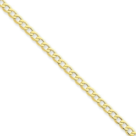 14kt Yellow Gold 3.35mm Semi-Solid Curb Link Chain