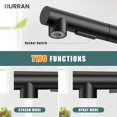 thumbnail image 3 of Kitchen Faucets, Matte Kitchen Faucet with Pull Down Sprayer and Deck Plate, Stainless Steel Commercial Utility Kitchen Faucets for Sink Hole for Bar Rv Camper Laundry Outdoor Farmhouse, 3 of 9
