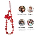 thumbnail image 4 of AURARMLET Handmade Red Beaded Phone Chain with Short Strap for Easy Carrying and Stylish Decoration, 4 of 8