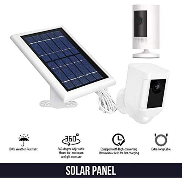 Wasserstein Solar Panel Compatible with Ring Spotlight Cam Battery