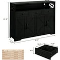 thumbnail image 2 of Tuekys Buffet & Sideboard Cabinet with Storage , 51" Wood Cupboard Hutch, Coffee Bar Station Table for Kitchen, Living Room, 2 of 8