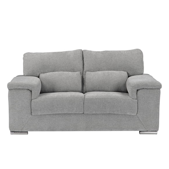 Sofá Love Seat TRINITY Kaizen 2 Plazas Gris Claro para Sala