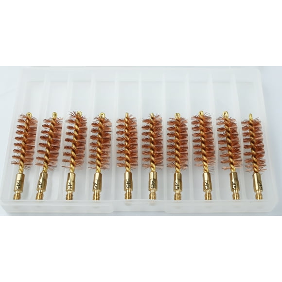 McJ Tools 10pack Pistol 45 Caliber Bronze Bore Brush with looped brass core