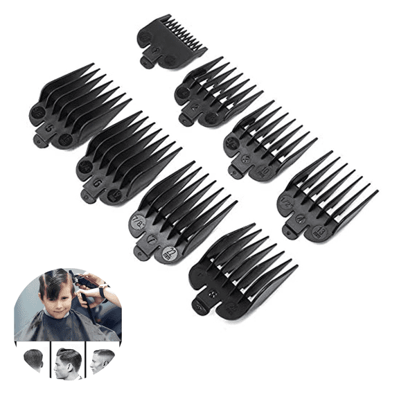 8 PCS Professional Hair Clipper Combs Guides Professional Hair Cut Clippers Tool Hair Clipper Guide Combs Hair Cutting